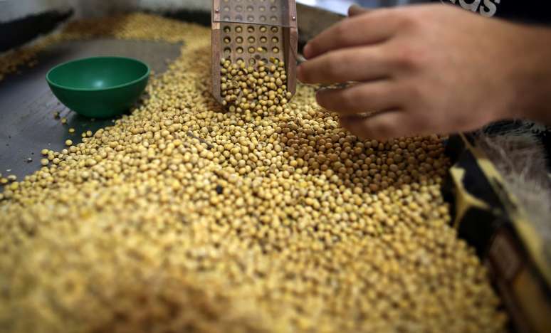 Grãos de soja em galpão de armazenamento 
16/04/2018
REUTERS/Agustin Marcarian