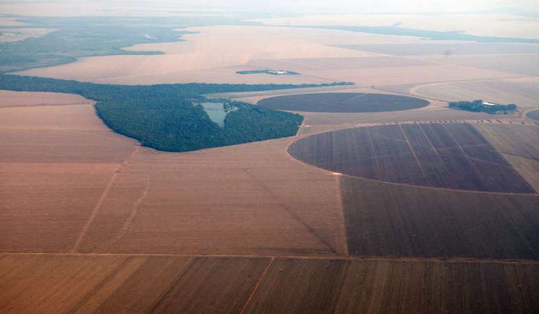 Vista aérea de plantação de soja no Mato Grosso
09/09/2011
REUTERS/Paulo Whitaker