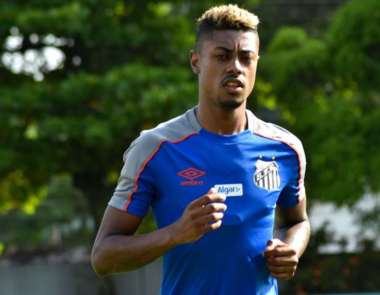 Bruno Henrique do Santos, durante treino técnico realizado no CT Rei Pelé, em Santos, litoral de São Paulo, no dia 4 de janeiro de 2019