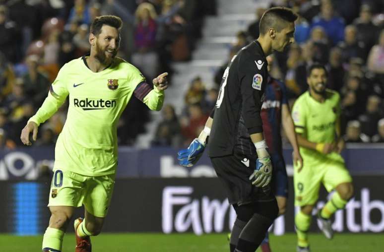 Pelo Campeonato Espanhol, Barcelona goleou o Levante, fora de casa, por 5 a 0 (Foto: AFP)