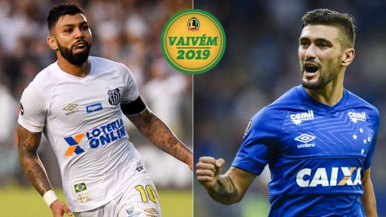 Destaques de Santos e Cruzeiro em 2018, Gabigol e Arrascaeta reforçam o Flamengo neste ano (Foto: Divulgação)