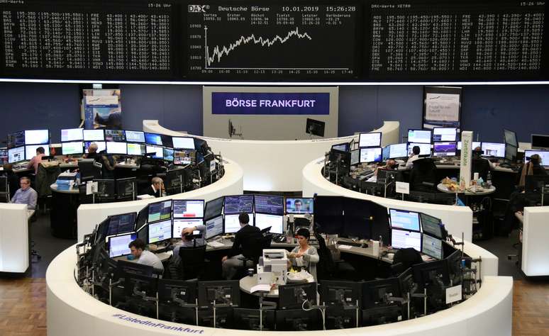 The German share price index DAX graph is pictured at the stock exchange in Frankfurt, Germany, January 10, 2019.    REUTERS/Staff - RC1F69E9B570