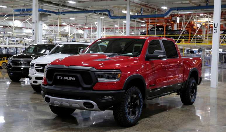 Pickup da Fiat Chrysler na fábrica da companhia em Michigan. 22/10/2018.   REUTERS/Rebecca Cook 