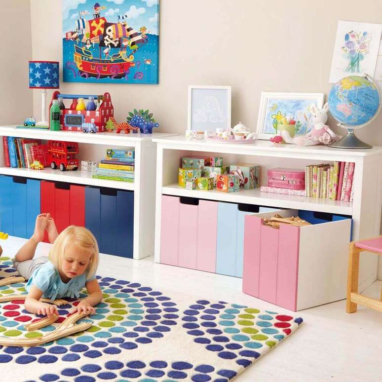 6. A caixa organizadora grande é uma excelente opção para guardar brinquedos – Foto: Luxry Sale