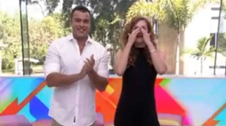 Joaquim Lopes e Sophia Abrahão no último 'Vídeo Show'