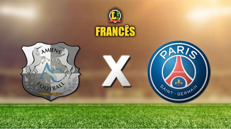 Amiens e PSG duelam neste sábado, às 14h (Brasília) (Arte: LANCE!)