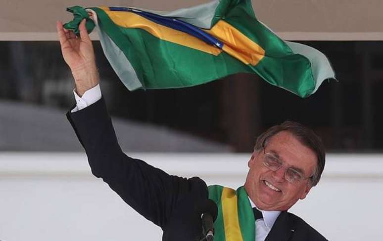 Jair Bolsonaro durante cerimônia de posse em Brasília