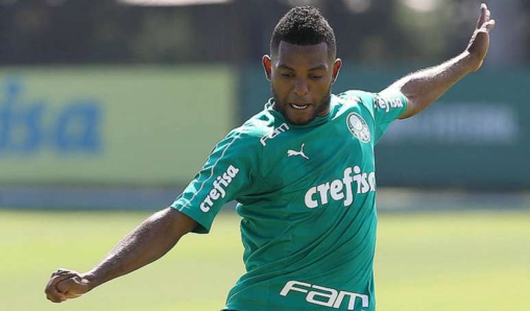 Borja fez o único gol do primeiro jogo-treino do Palmeiras nesta pré-temporada (Agência Palmeiras/Divulgação)