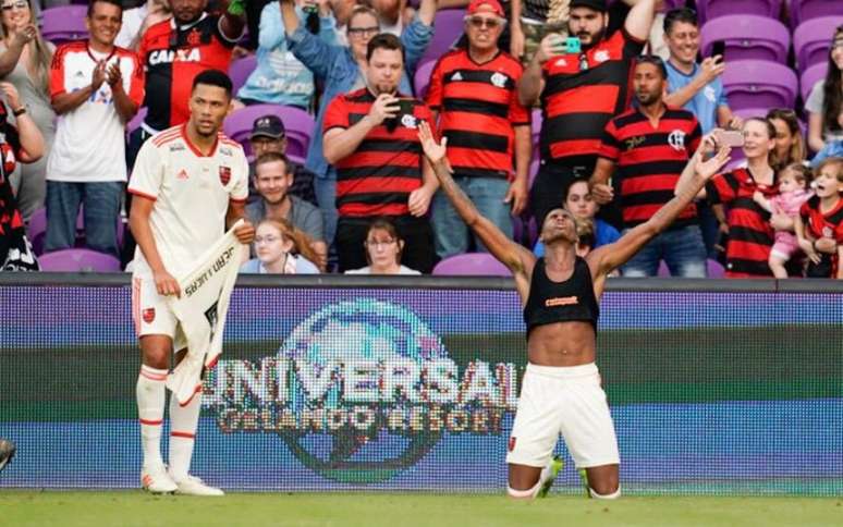 Jean Lucas marcou o gol da vitória sobre o Eintracht Frankfurt e comemorou muito (Foto: Divulgação)