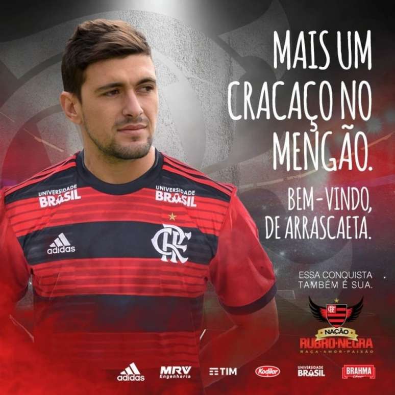 Arrascaeta chega ao Flamengo com "fome de títulos" (Foto: Divulgação/Flamengo)