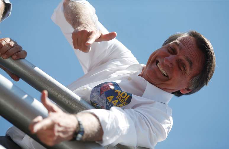 Presidente Jair Bolsonaro participa de evento da campanha eleitoral, em Taguatinga
05/09/2018
REUTERS/Adriano Machado