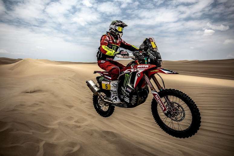 Ricky Brabec retoma a lideran&ccedil;a do Dakar 2019 com a moto Honda CRF450 Rally