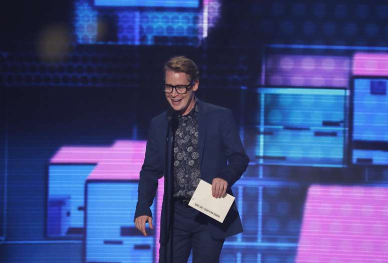 Macaulay Culkin no American Musical Awards, em Los Angeles, em 2018