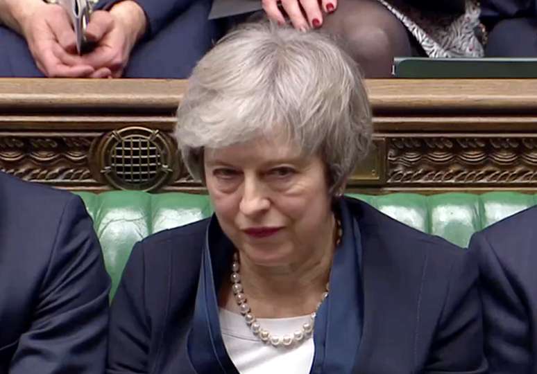 Premi&ecirc; britt&acirc;nica, Theresa May, no Parlamento 15/01/2019 Reuters TV via REUTERS