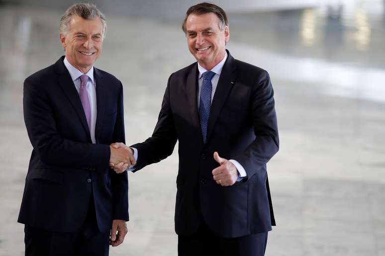 Presidente Jair Bolsonaro recebe presidente argentino, Mauricio Macri, em Brasília, em janeiro