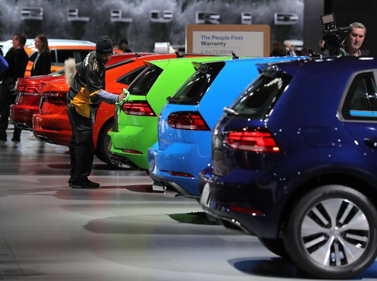 Veículos em exposição no salão Auto Show in Detroit. 15/01/2019. REUTERS/Brendan McDermid 