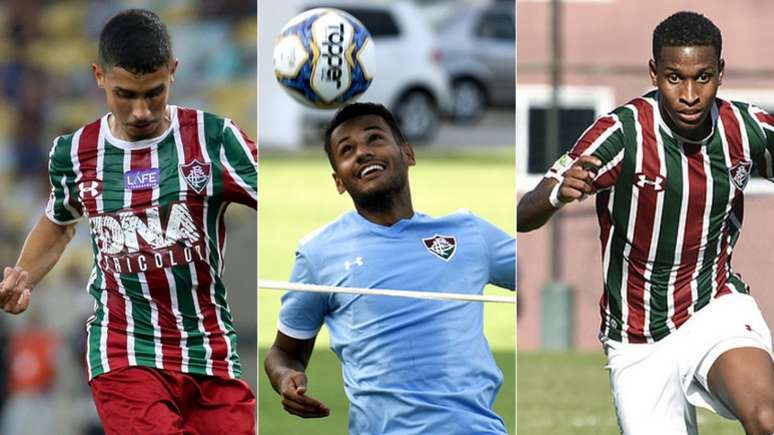 Daniel, Mateus Gonçalves e Denilson disputam vaga no Flu (Foto: Divulgação Fluminense)