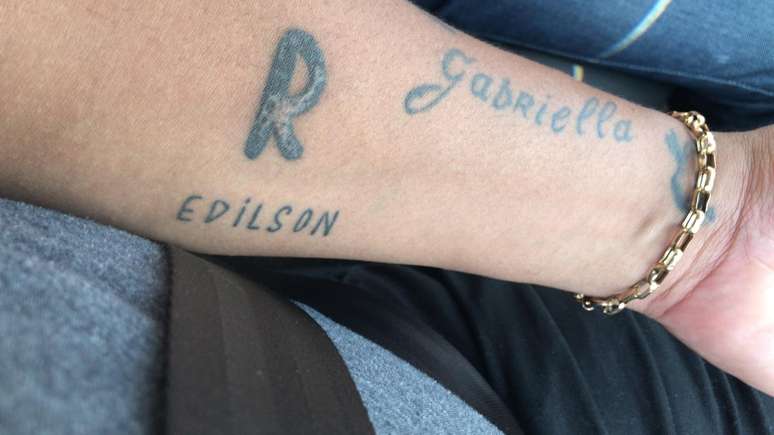 Foto da tatuagem que Vampeta fez em homenagem a Edílson