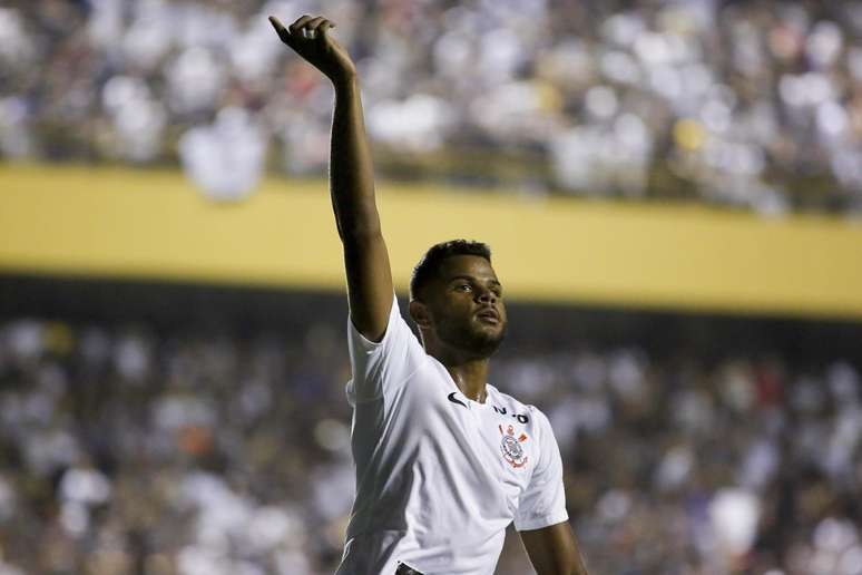 Comemoração do segundo gol do Corinthians, marcado por Nathan durante o jogo entre Corinthians e Grêmio.