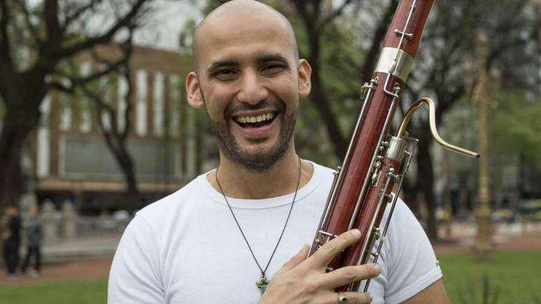 Saxofonista e também músico de fagote, César Pérez