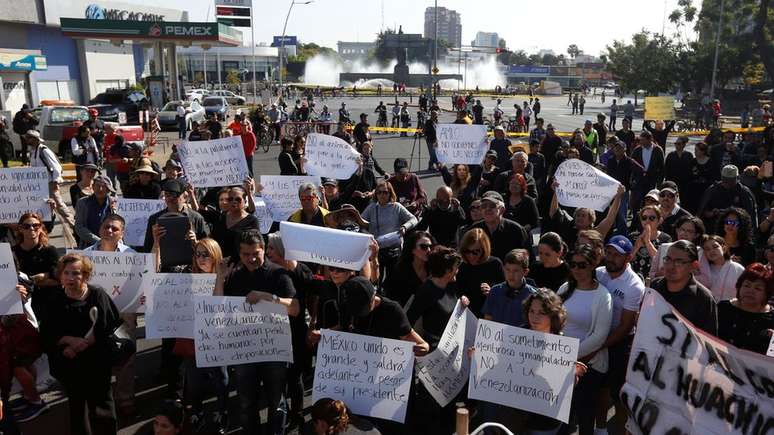 As medidas levaram protestos, como este em Guadalajara