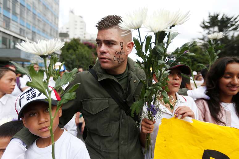 Manifestação pela paz em Bogotá REUTERS/Luisa Gonzalez