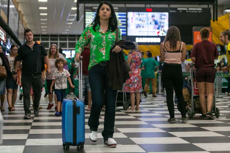 Movimentação no Aeroporto de Congonhas, na zona sul da cidade de São Paulo (11/01/2019)