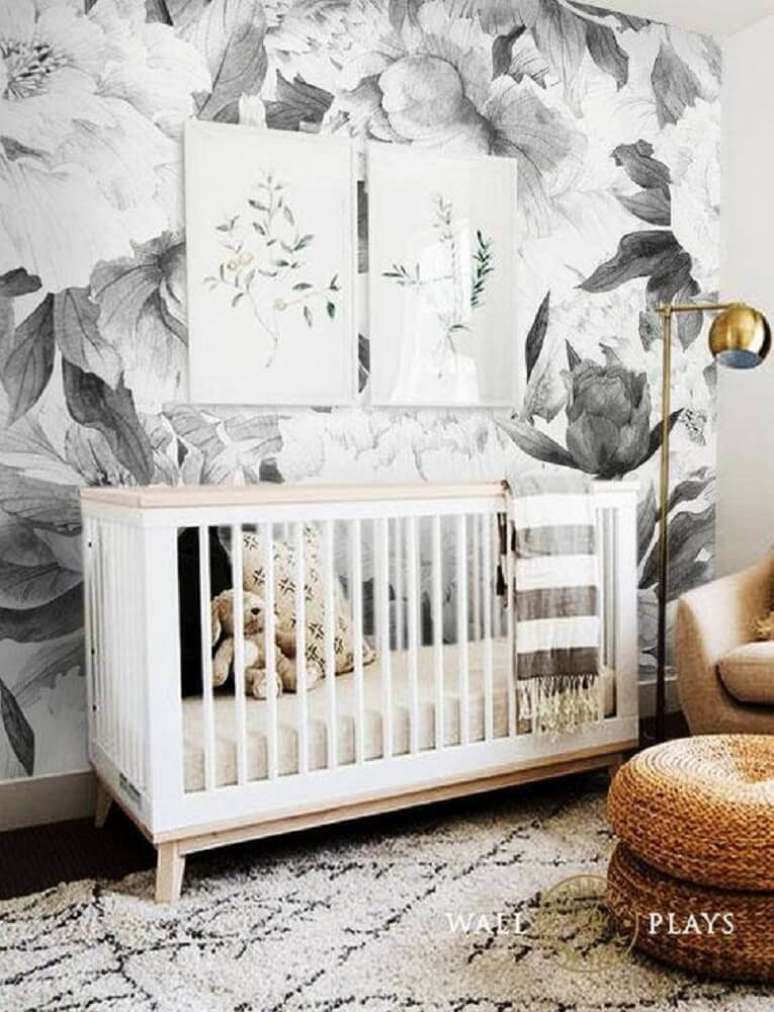 52. Tons de cinza tamb&eacute;m podem ser usados na decora&ccedil;&atilde;o de quarto de beb&ecirc; moderno &ndash; Foto: Etsy