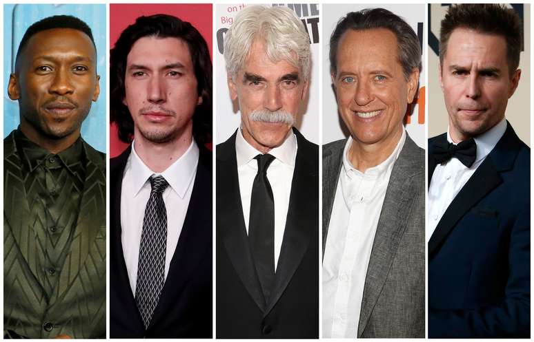 Ator coadjuvante ficou entre: Mahershala Ali, Adam Driver, Sam Elliott, Richard E. Grant e Sam Rockwell