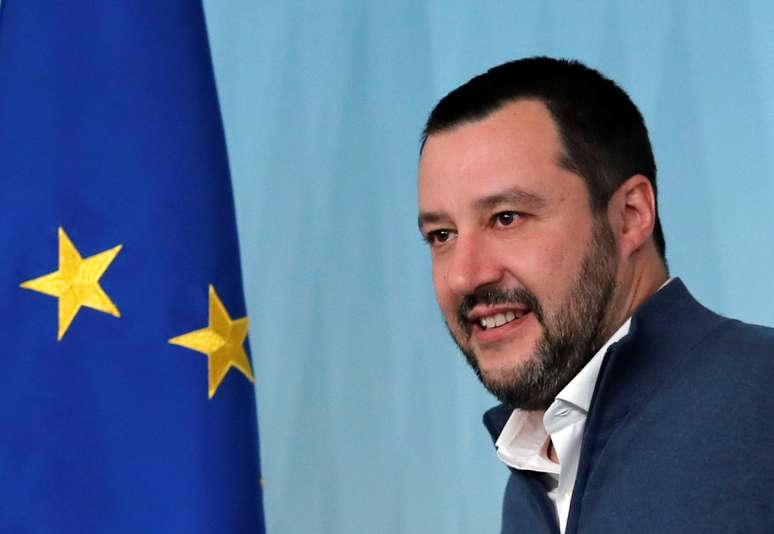 O vice-primeiro-ministro da Itália, Matteo Salvini, durante coletiva de imprensa em Roma, na Itália
14/01/2019
REUTERS/Remo Casilli