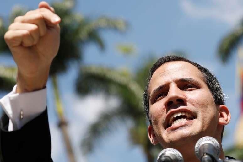 Presidente da Assembleia Nacional da Venezuela, Juan Guaidó, faz pronunciamento em Caracas 21/01/2019 REUTERS/Manaure Quintero