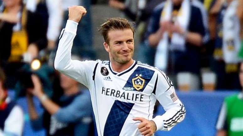 Beckham em ação pelo Los Angeles Galaxy (Foto: AFP)