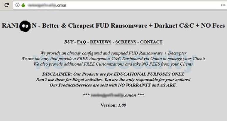 Ranion é um &#034;produtor&#034; de ransomware