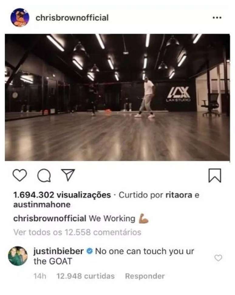 Justin Bieber defende Chris Brown de denúncia de estupro.