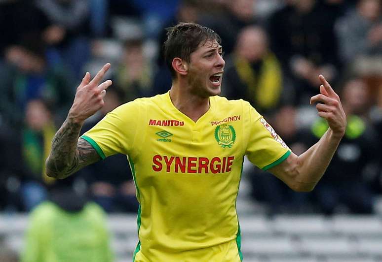 Emiliano Sala durante partida do Nantes contra o Nice pelo Campeonato Franc&ecirc;s
18/03/2017 REUTERS/Stephane Mahe