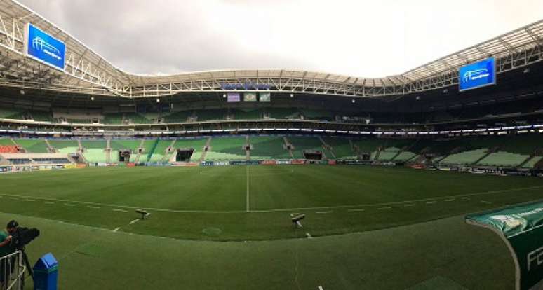 No Allianz Parque, o Palmeiras enfrenta o Corinthians no dia 2, às 17h, pelo Campeonato Paulista (Twitter/Palmeiras)