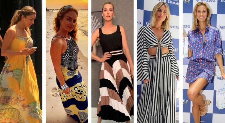 Estampas variadas nos looks das famosas (Fotos: AgNews/Divulgação/Reprodução/Instagram)