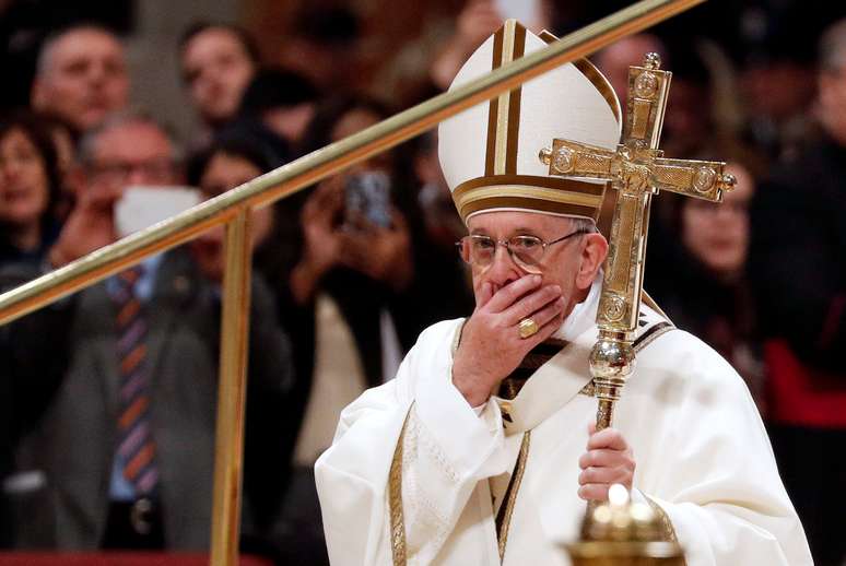 Papa Francisco durante missa na Basílica de São Pedro, no Vaticano (06/01/2019)
