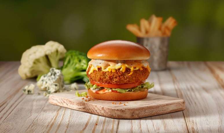Veggie Blue Cheese Burger (R$ 43) é uma das novas opções vegetarianas do Outback.