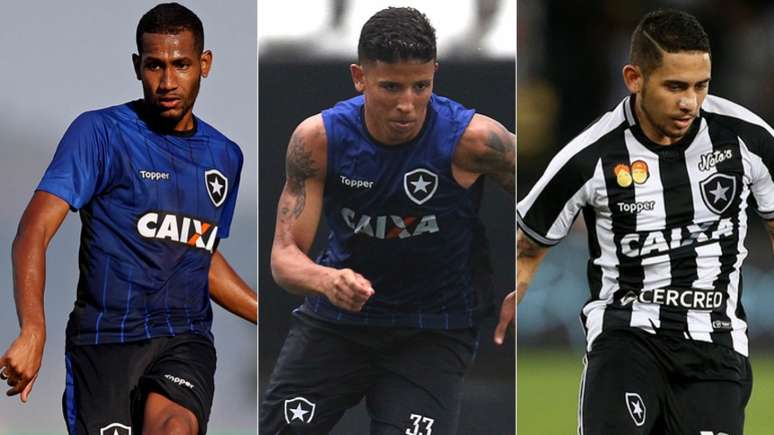 Helerson, Wenderson e Leandro Carvalho: trio deve ter chance contra o Boavista (Fotos:Vítor Silva/SSPress/Botafogo)