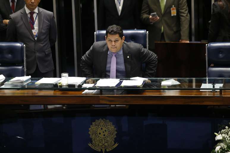 O presidente do Senado, David Alcolumbre (DEM-AP)