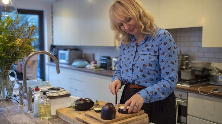 Laurel e sua família aumentaram o consumo de vegetais