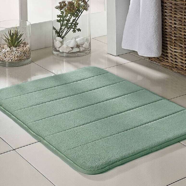 6- O tapete de banheiro leva conforto e beleza ao ambiente. Fonte: Mercado Livre