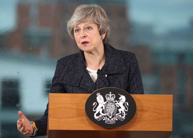 Primeira-ministra britânica, Theresa May
05/02/2019
Liam McBurney/Pool via REUTERS