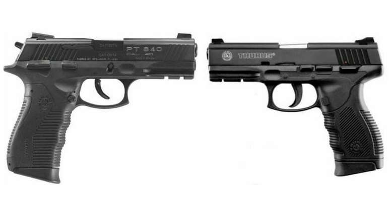 As pistolas modelo 840 e 24/7, da Taurus, foram proibidas pelo Exército por causa de irregularidades na fabricação
