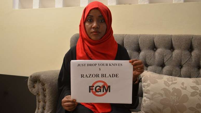 Mutilada, Bishara se tornou ativista contra a mutilação genital feminina