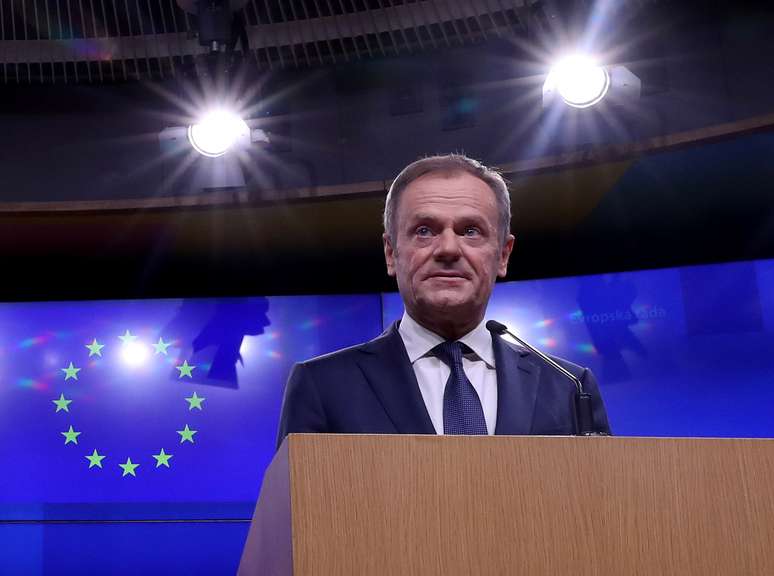 Presidente do Conselho Europeu, Donald Tusk, em Bruxelas
06/02/2019
REUTERS/Yves Herman