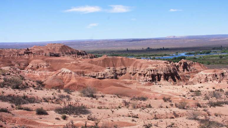 Os restos do dinossauro foram encontrados em Bajada Colorada, uma forma&ccedil;&atilde;o geol&oacute;gica de rochas de 140 milh&otilde;es de anos