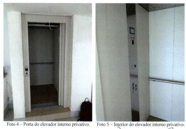Nas reformas do apartamento, um elevador privativo foi instalado