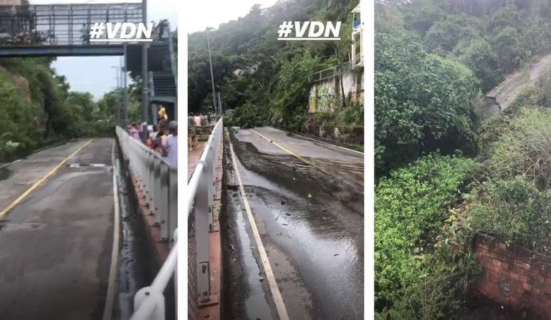 Stories publicados por Jonathan Azevedo ap&oacute;s temporal no Rio de Janeiro.